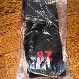 Jordan Legacy Crew Basketball Sock DRI-FIT ‘23’ Black Red - NEW - Men’s LARGE